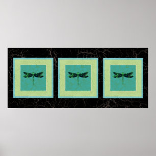 Poster Libélula verde
