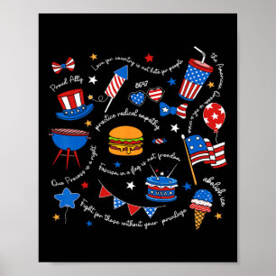 Poster Liberal 4 De Julho Mensagem Sutil Resistir Trump P