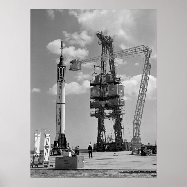 Pôster Liberdade 7 (Mercury Redstone 3) Preparações para  (Frente)