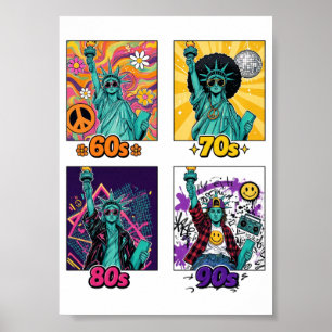 Poster Liberdade Através das Décadas Retro