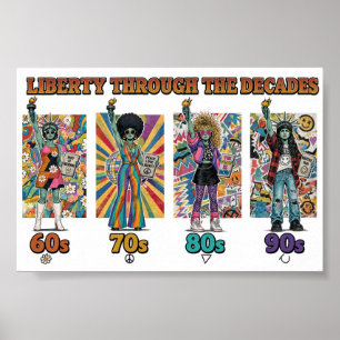 Poster Liberdade Através das Décadas Retro