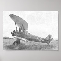 "Liberdade", avião antigo, preto e branco