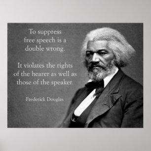 Poster Liberdade de expressão de Frederick Douglass