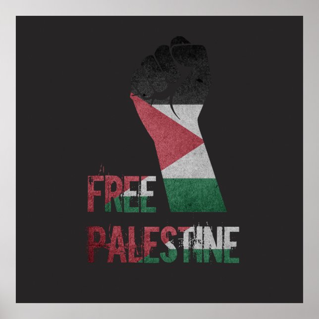 Poster liberdade de palestina livre (Frente)