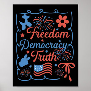 Poster Liberdade Democracia Verdade Arco Anti-Trump 4t