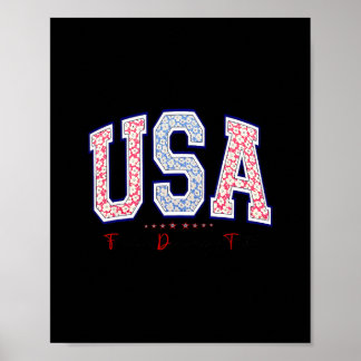 Poster Liberdade Democracia Verdade EUA Contra-Trump 4 De