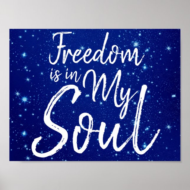 Poster Liberdade está na minha Alma (Frente)