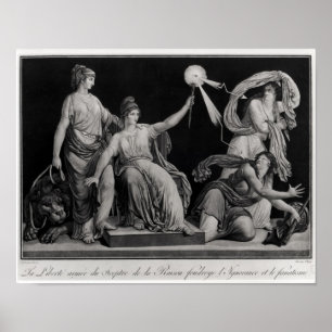 Pôster Liberdade, golpeando abaixo da ignorância e do