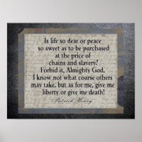 Liberdade Ou Morte - citação da Revolução American
