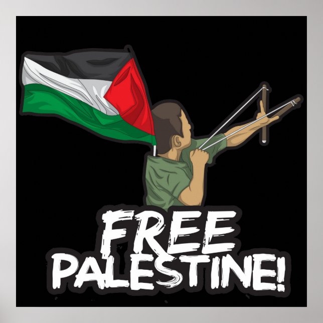 Poster Liberdade palestina da Resistência Palestiniana (Frente)
