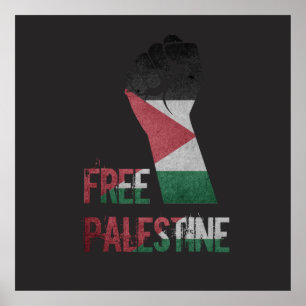 Poster liberdade palestina gratuita para a palestina