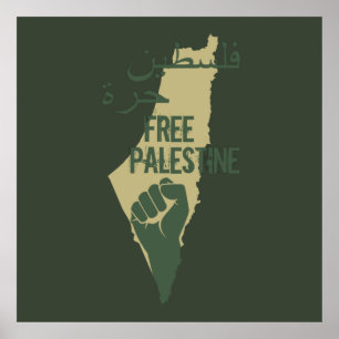 Poster liberdade palestina gratuita para a palestina