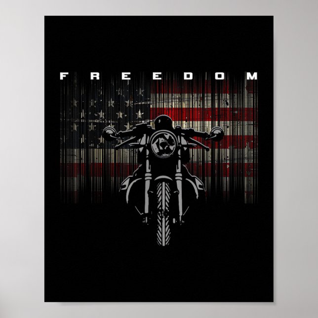 Poster Liberdade para motocicleta americana (Frente)