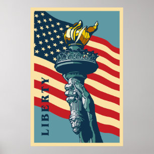 Poster Liberdade que ilumina o mundo