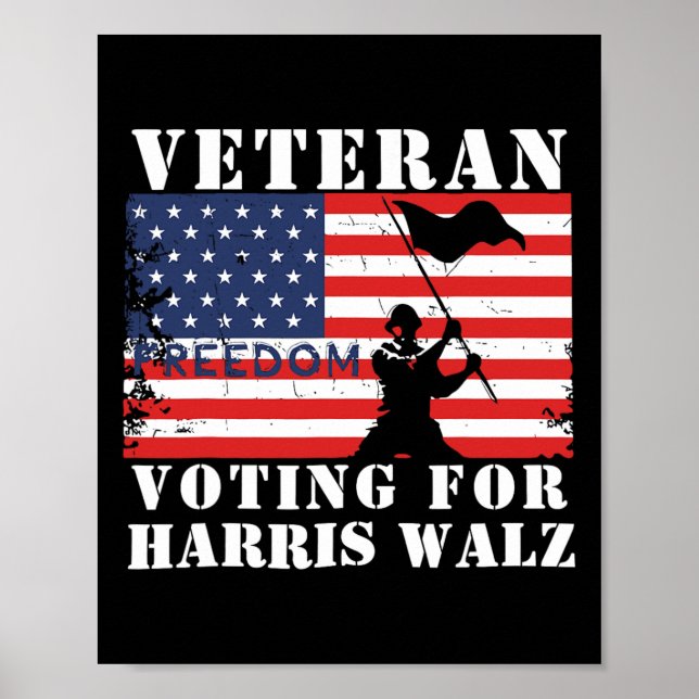 Poster Liberdade Veterana Votando Por Harris Wheimer Walt (Frente)