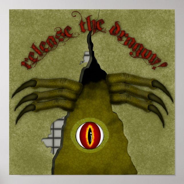Poster Libere o Dragão! Arte Digital (Frente)