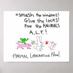 Pôster Liberte Os ANIMAIS A.L.F.!