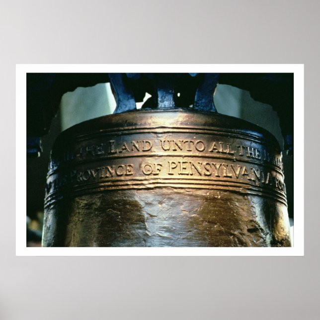 Pôster Liberty Bell, encomendado em 1751 (bronze) (ver um (Frente)