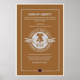 Poster Liberty Bell-Freedom em Jesus Cristo