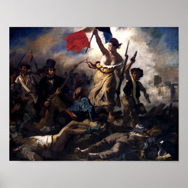 Poster Liberty Liderando As Pessoas — Revolução Francesa (Frente)