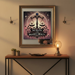 Pôster Libra "Balance in Beauty" Poster brilhante