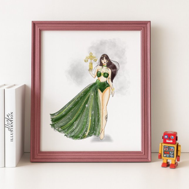 Poster Libra Constellation Artwork, Cosmic Zodiac, (Criador carregado)