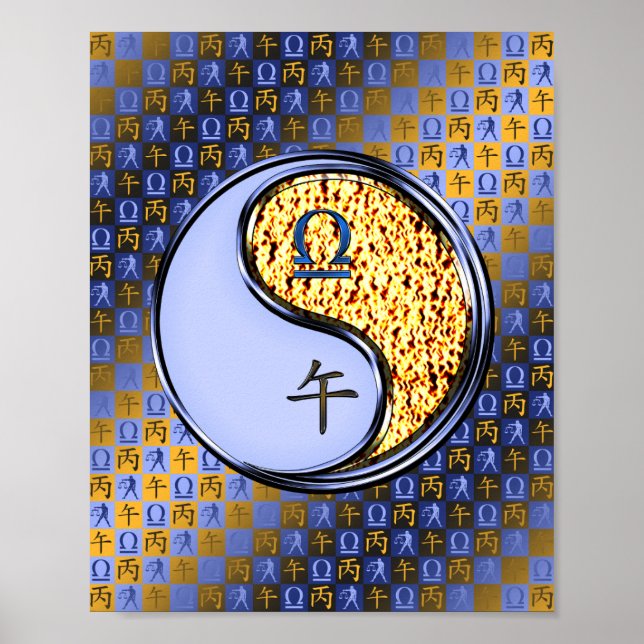 Poster Libra e Cavalo de Fogo (Frente)