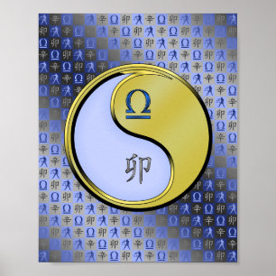 Poster Libra e Coelho Metálico