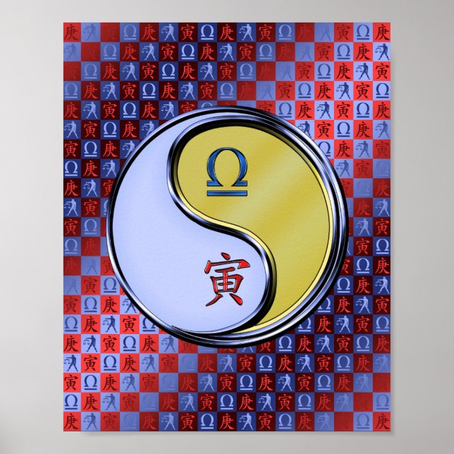 Poster Libra e Tigre Metálico (Frente)