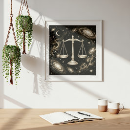 Poster Libra Zodíaco Astronomia Astrologia