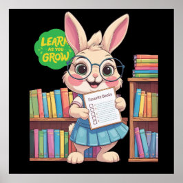 Poster 🐰📚 Librarian-in-Training Star – Rabbit Edition