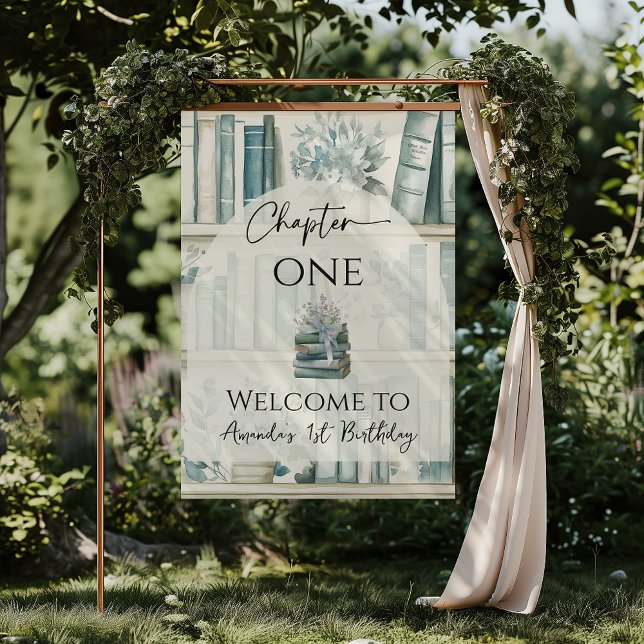 Poster Library Chapter ONE Blue Boy Book 1st Birthday (Criador carregado)