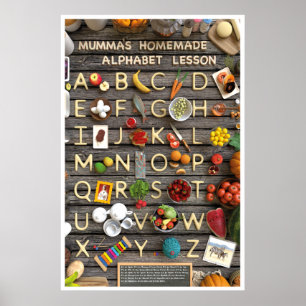 Poster Lição de Alfabetos Caseiros da Mamãe