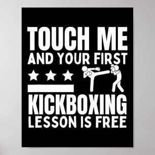 Poster Lição de Kickboxing Para Treinador Gratuito Kickbo
