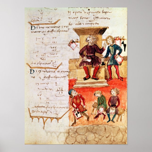 Poster Lição de Matemática, de um tratado matemático (Frente)