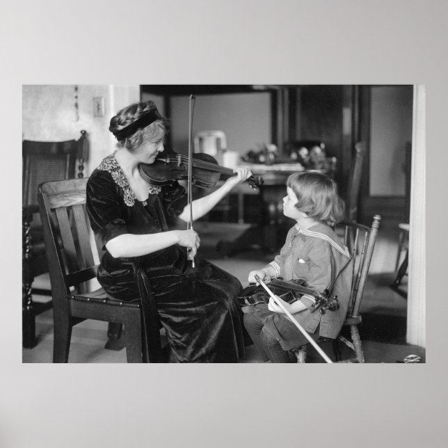 Poster Lição Violina no início dos anos 1900 (Frente)