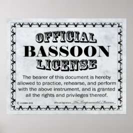 Pôster Licença Bassoon