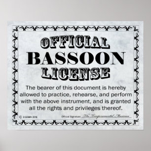 Pôster Licença Bassoon