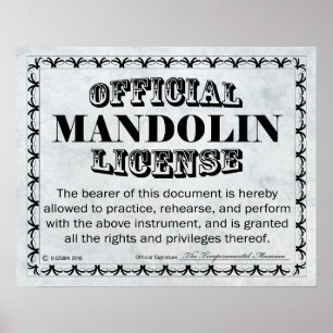 Pôster Licença de Mandolin