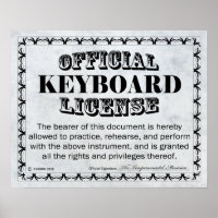 Licença de teclado