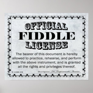 Poster Licença Fiddle