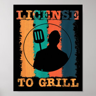 Poster Licença Para Dominar Churrasco Bbq