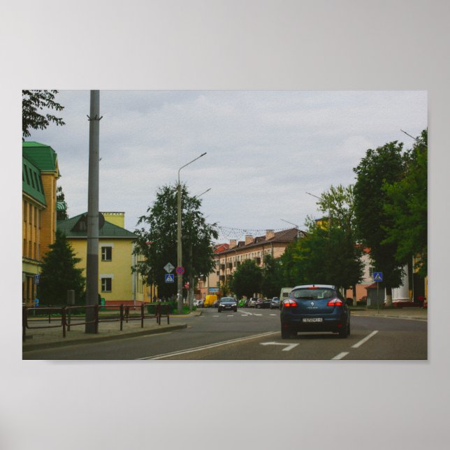 Poster Lida Belarus Architecture Street View Cityscape (Frente)