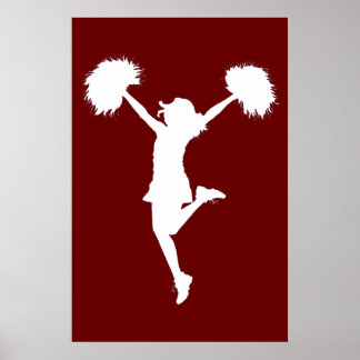 Pôster Líder de Cheerleader de Fundo Personalizável