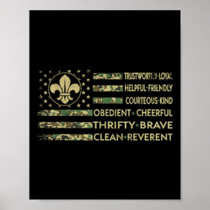Poster Líder de Escoteiro Divertido Escoteiro Acampamento