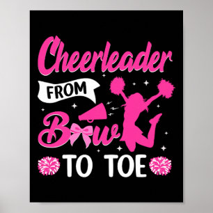 Poster Líder de torcida da fita ao pé Cheer Cheerleading