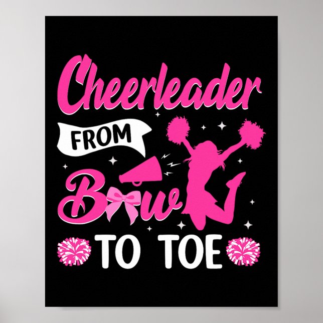Poster Líder de torcida da fita ao pé Cheer Cheerleading  (Frente)