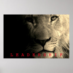 Poster Líder Rei Leão Motivacional Sépia