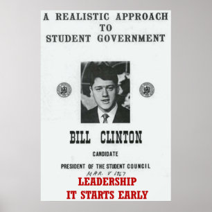 Pôster Liderança Bill Clinton na universidade de