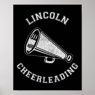 Poster Liderança de Lincoln Angustiado Retro Cheerleader